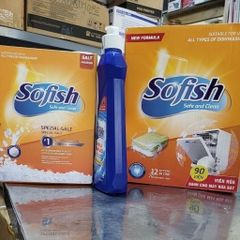 Viên Rửa Bát SOFISH Hộp 90 Viên - Chuyên Dụng Cho Máy Rửa Bát - Hiệu Quả Tẩy Rửa Vượt Trội, Không Cần Ngâm Trước