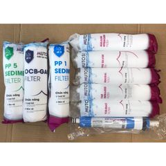 Trọn Bộ 9 Lõi Lọc Nước MUTOSI Chính Hãng cho Máy Lọc RO - Đảm Bảo Nguồn Nước Sạch và An Toàn