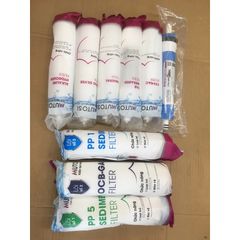 Trọn Bộ 9 Lõi Lọc Nước MUTOSI Chính Hãng cho Máy Lọc RO - Đảm Bảo Nguồn Nước Sạch và An Toàn