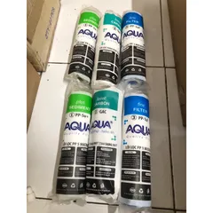 Combo 2 Bộ Lõi Lọc Nước AQUA 123 - 2 Lõi PP 5 Micron, 2 Lõi GAC, 2 Lõi PP 1 Micron Dùng Cho Máy Lọc Nước RO