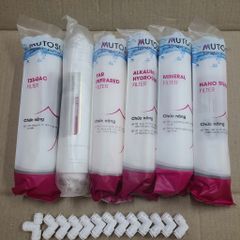 Bộ 6 lõi lọc nước RO Mutosi - T33, Far Infrared, Mineral, Bio Ceramic, Nano Silver, Alkaline Hydrogen - Hàng chính hãng