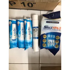 Bộ 10 Lõi Lọc Nước KAROFI Chính Hãng cho Máy OP1310 - Lõi Smax Duo và Màng RO 100 GPD Hàn Quốc, Lọc Sạch 99.99%