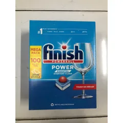 Viên Rửa Bát FINISH Essential 100 Viên - Hàng Chính Hãng Châu Âu, Làm Sạch Mạnh Mẽ, Hương Chanh, An Toàn Cho Đồ Ăn
