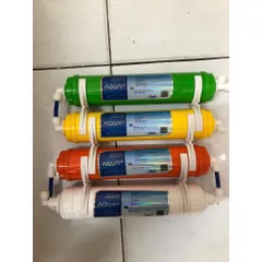 Bộ 4 Lõi Lọc Nước AQUA 5678 Chính Hãng - Cung Cấp Khoáng Chất & Tiêu Diệt Vi Khuẩn - Lõi GAC-T33, Khoáng Đá, Hồng Ngoại, Nano Silver