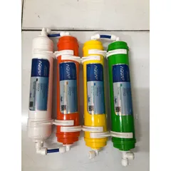 Bộ 4 Lõi Lọc Nước AQUA 5678 Chính Hãng - Cung Cấp Khoáng Chất & Tiêu Diệt Vi Khuẩn - Lõi GAC-T33, Khoáng Đá, Hồng Ngoại, Nano Silver