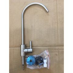 Vòi Gạt Nối Nhanh Inox 304 Không Rỉ Cho Máy Lọc Nước RO - Thiết Kế Tinh Xảo, Xoay 360° Tiện Lợi, Sang Trọng