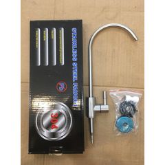Vòi Gạt Nối Nhanh Inox 304 Không Rỉ Cho Máy Lọc Nước RO - Thiết Kế Tinh Xảo, Xoay 360° Tiện Lợi, Sang Trọng