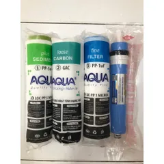 Bộ 4 Lõi Lọc Aqua 1234 Chính Hãng - Thay Thế Lõi Cho Máy Lọc RO, Nước Sạch Tinh Khiết, An Toàn Cho Gia Đình