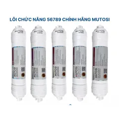Bộ 5 Lõi Lọc Chức Năng MUTOSI 56789 - T33-GAC, MINERAL, FAR-INFRARED, NANO SILVER, ALKALINE HYDROGEN - Hàng Chính Hãng Cao Cấp