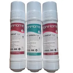 Bộ 3 Lõi Lọc Thô 123 Korihome (2 Sediment + 1 Pre Carbon) - Lõi Chính Hãng, Loại Bỏ Chất Bẩn và Hóa Chất Trong Nước