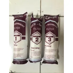 Combo 3 Lõi Lọc Nước 123 JENPEC - Lọc Thô Chất Lượng Cao Dùng Cho Máy Lọc Nước RO, Loại Bỏ Tạp Chất và Kim Loại Nặng