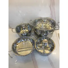 Bộ Nồi Five Star 5 Nấu từ 3 đáy cao cấp, Bộ sản phẩm nấu được trên mọi loại bếp,tiết kiệm nhiên liệu nhờ thu nhiệt nhanh