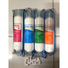 Bộ 4 Lõi Lọc Nước Hàn Quốc U/F Đầu U 25cm - Lọc Sạch, Giữ Khoáng Chất - Sản Xuất Tại Hàn Quốc