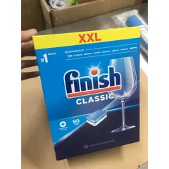 Hộp Viên Rửa  FINISH CLASSIC 90 Viên - Hàng chính hãng - Làm sạch hiệu quả sẽ xử lý tất cả các vết bẩn thức ăn “cứng đầu