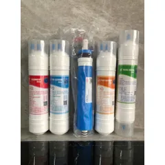 Combo 5 Lõi Lọc Thay Thế Máy Nóng Lạnh Titako - Sediment, Pre Carbon, Màng RO Dupont, Post Carbon, Nano Silver