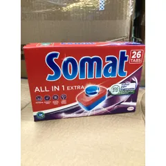 Viên rửa chén SOMAT Hộp 26 Viên ALL IN1 Extra - Chuyên dùng cho các máy rửa