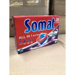 Viên rửa chén SOMAT Hộp 26 Viên ALL IN1 Extra - Chuyên dùng cho các máy rửa