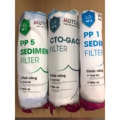 Bộ 3 Lõi Lọc MUTOSI Chính Hãng - Thay Thế Cho Máy Lọc Nước MP-290SK, MP-S99, MP-U66 - Lọc Sạch Tạp Chất, Bảo Vệ Sức Khỏe