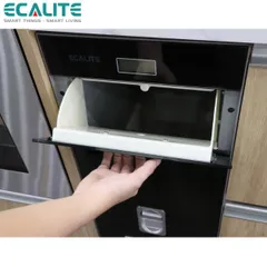 Thùng gạo điện tử ECALITE RC300B, màu đen - Thiết kế hiện đại, chế độ đong gạo thông minh 15kg, bảo quản gạo tối ưu