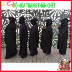 Bộ Trang Phục Halloween Thần Chết Đẳng Cấp - Y Phục Halloween Phong Cách Ma Cho Nam Nữ Với Họa Tiết Xương Đầu Lâu, Bộ Đồ Hóa Trang ấn Tượng