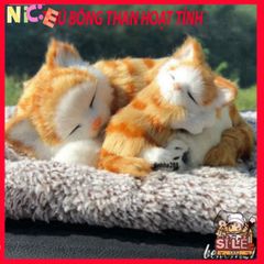 Thú Bông Khử Mùi Than Hoạt Tính Mèo Vàng Dễ Thương - Trang Trí Xe Hơi và Nhà Cửa, Khử Mùi Không Khí Cho Thú Cưng