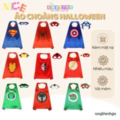 Bộ Trang Phục Halloween Áo Choàng Siêu Nhân Spider-Man và Công Chúa Elsa Cho Bé - Mặt Nạ Kèm Theo, Dành Cho Trẻ Từ 2-8 Tuổi