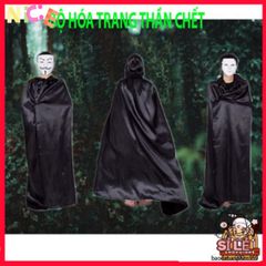 Bộ Trang Phục Halloween Thần Chết Đẳng Cấp - Y Phục Halloween Phong Cách Ma Cho Nam Nữ Với Họa Tiết Xương Đầu Lâu, Bộ Đồ Hóa Trang ấn Tượng