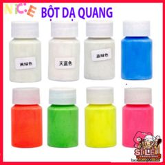 Bộ 8 Chai Bột Màu Huỳnh Quang 15g - Sơn Phát Sáng Trong Bóng Tối, Chất Liệu An Toàn, Dùng Trong Nghệ Thuật Trang Trí