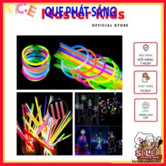 Bộ 100 Que Phát Sáng Dạ Quang Neon Nhiều Màu - Phụ Kiện Tiệc Đêm Vòng Tay Sáng Tạo Cho Sự Kiện Vui Chơi