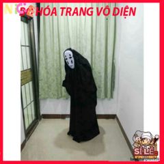Bộ Hóa Trang Áo Choàng Đen và Mặt Nạ Vô Diện VBJ80 - Phong Cách Spirited Away cho Người Lớn và Trẻ Em