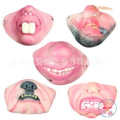 Khẩu Trang Cotton Họa Tiết Mặt Cười 3D - Chống Gió, Thoải Mái, Thời Trang Cho Mùa Hè, Đi Bộ, Cắm Trại, Bảo Vệ Sức Khỏe