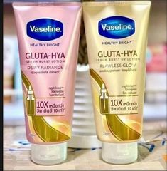 Sữa Dưỡng Thể Sáng Da Vaseline Gluta HYA Serum 10X 330ml - Cấp Ẩm, Giúp Làn Da Trắng Sáng và Mờ Thâm Sạm, Phù Hợp Mọi Loại Da