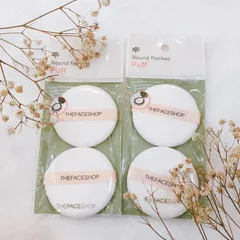 Bông Phấn Phủ The Face Shop Hàn Quốc - Set 2 Miếng Mềm Mại, Tán Phấn Đồng Đều, Dễ Dàng Mang Theo, Trang Điểm Hằng Ngày