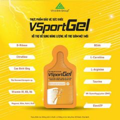 Gói uống VSportGel 50 gói - Hỗ trợ giảm mệt mỏi và tăng sức bền cơ bắp - Sản phẩm thiên nhiên cho người tập luyện thể dục