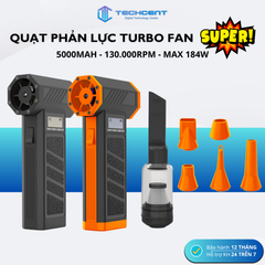 Quạt Phản Lực Honyjor Cao Cấp 5000mAh - Super Turbo Fan 130.000RPM Mini Cầm Tay - Thiết Bị Vệ Sinh Bụi Đa Năng