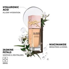 Kem Nền Yves Saint Laurent YSL All Hours Glow Foundation LC1 25ml - Lớp Trang Điểm Tự Nhiên Rạng Ngời, Bền Lâu, Chính Hãng