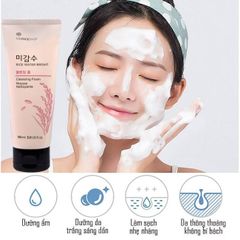 Sữa Rửa Mặt Gạo The Face Shop Rice Water Bright - Làm Sạch Sâu và Dưỡng Ẩm, 150ml Chính Hãng, Phù Hợp Với Da Nhạy Cảm