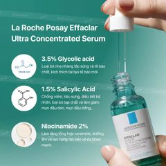Serum La Roche Posay Effaclar Ultra Concentre 30ml - Serum Tái Tạo Da và Giảm Mụn, Dưỡng Ẩm, Phục Hồi Da Nhờn hiệu quả
