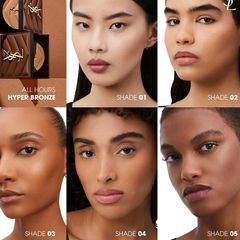 Phấn Phủ Yves Saint Laurent YSL All Hours Hyper Bronze Powder Màu 01 Light Sepia - Phấn Nền Cao Cấp, Lớp Trang Điểm Tự Nhiên, Duy Trì Độ Bền Cả Ngày