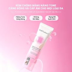 Kem Chống Nắng Cell Fusion C Toning Sunscreen 100 SPF50+ - Nâng Tông Da Hồng, Dưỡng Ẩm, Phù Hợp Mọi Loại Da, Chính Hãng