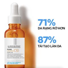 Serum La Roche-Posay Pure Vitamin C10 30ml - Dưỡng Sáng Da, Giảm Nếp Nhăn, Chăm Sóc Da Nhạy Cảm Chính Hãng