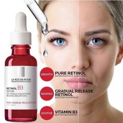 Serum Giảm Nhăn Ngăn Ngừa Lão Hóa La Roche-Posay Retinol B3 30ml - Dưỡng Da Căng Mướt, Giảm Nếp Nhăn Giảm Lão Hóa Chính Hãng