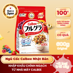 Ngũ Cốc Calbee Nhật Bản 600g Đỏ - Ngũ Cốc Dinh Dưỡng Nhiều Trái Cây, Thực Phẩm Ăn Sáng Tốt Cho Sức Khỏe
