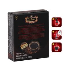 Cà Phê Hòa Tan Americano Cao Cấp King Coffee - Hộp 15 Gói x 1g, Hương Vị Dịu Nhẹ Thơm Ngon, Nạp Năng Lượng Mỗi Ngày
