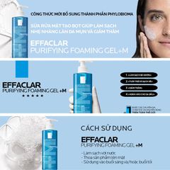 Sữa Rửa Mặt La Roche-Posay Effaclar Gel 400ml - Gel Làm Sạch Sâu Cho Da Dầu Mụn, Kiểm Soát Dầu, Giảm Mụn Đầu Đen Chính Hãng