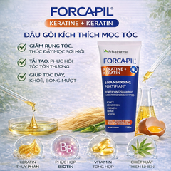 Dầu Gội Arkopharma Forcapil Fortifiant 200ml - Dưỡng Tóc Yếu, Giảm Gãy Rụng, Phù Hợp Cho Da Đầu Nhạy Cảm