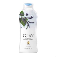 Sữa Tắm Olay Outlast Birch Water & Lavender 650ml – Thư Giãn, Dịu Mát Da với Hương Tươi Mát Naturals