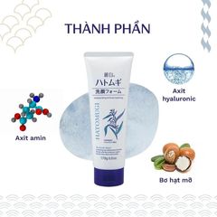 Sữa Rửa Mặt Hatomugi Chiết Xuất Ý Dĩ 170g - Làm Sáng Da, Chống Oxy Hóa, Phù Hợp Mọi Loại Da, Chăm Sóc Da Mặt Từ Nhật Bản