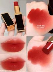 Son Môi Tom Ford Lip Color Satin Matte 50 Adored - Màu 50 Đỏ Cam Cháy Chính Hãng, Chất Lượng Cao, Dưỡng Ẩm, Trang Điểm Đẹp