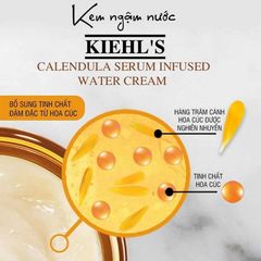 Kem Dưỡng Da Kiehl's Calendula Serum-Infused Water Cream 100ml - Dưỡng ẩm, làm dịu da nhạy cảm, chiết xuất hoa cúc chính hãng.